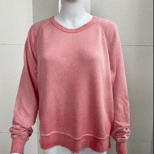 Ralph Lauren Denim & Supply Pink Ombre Distressed Sweatshirt Excel Cond Sz M Med